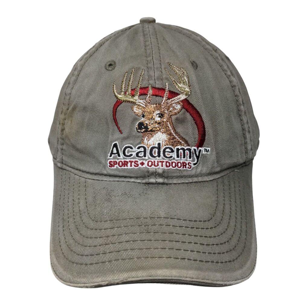 Academy Sports + Outdoors Deer Strapback Hat Brown One Size Embroidered